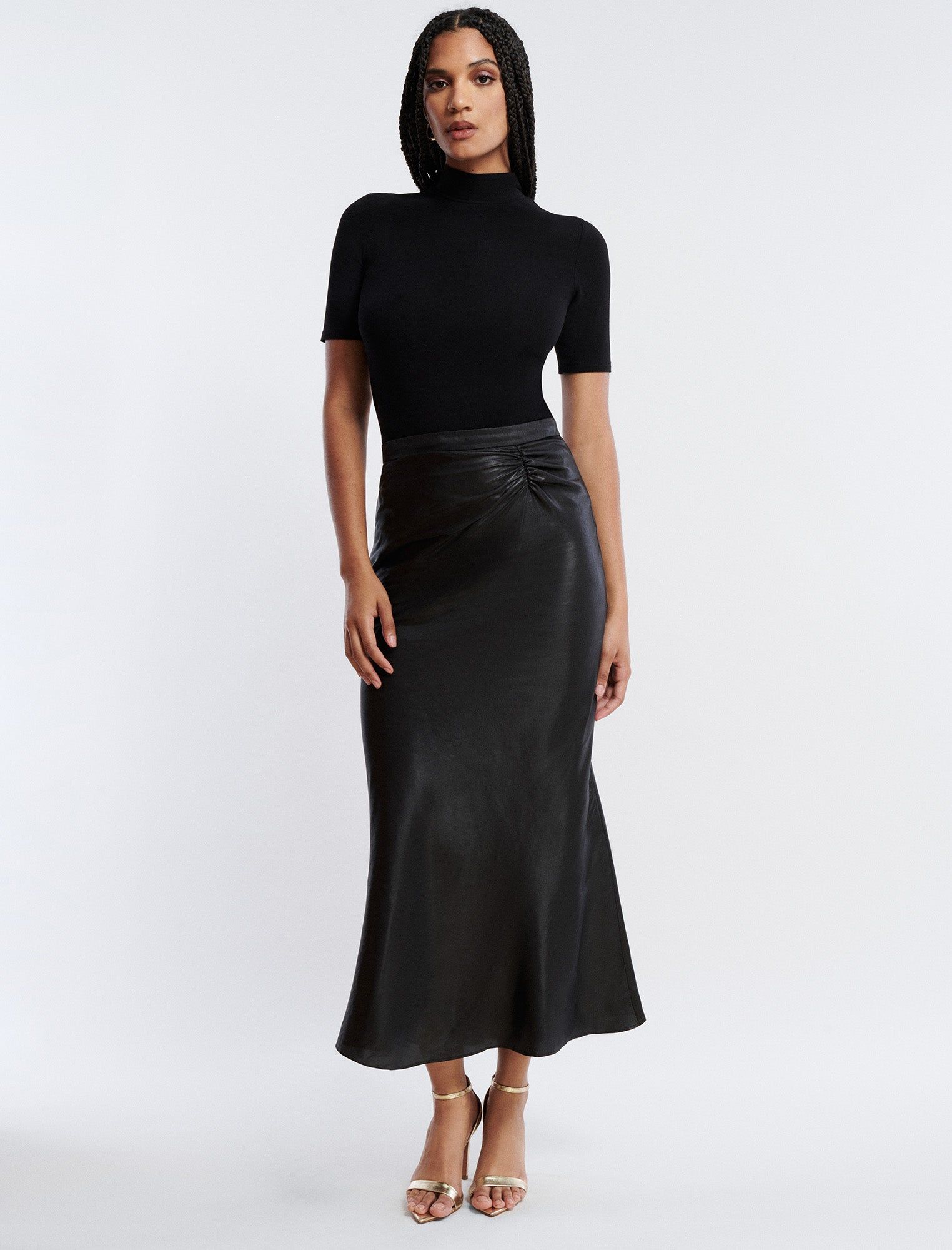 Ruched Midi Skirt sold by BCBGMaxAzria product image thumbnail 5