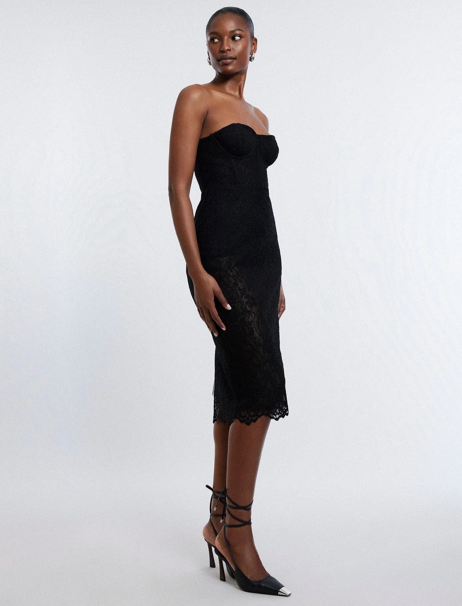 Becca Lace Midi Dress sold by BCBGMaxAzria product image thumbnail 4