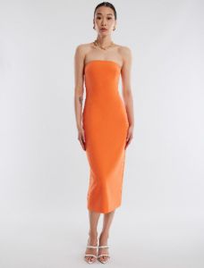 Zane Strapless Midi Dress sold by BCBGMaxAzria
