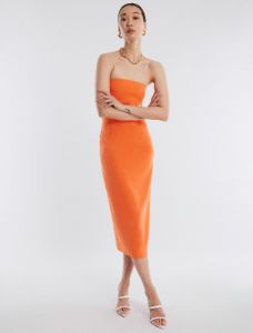 Zane Strapless Midi Dress sold by BCBGMaxAzria