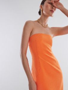 Zane Strapless Midi Dress sold by BCBGMaxAzria