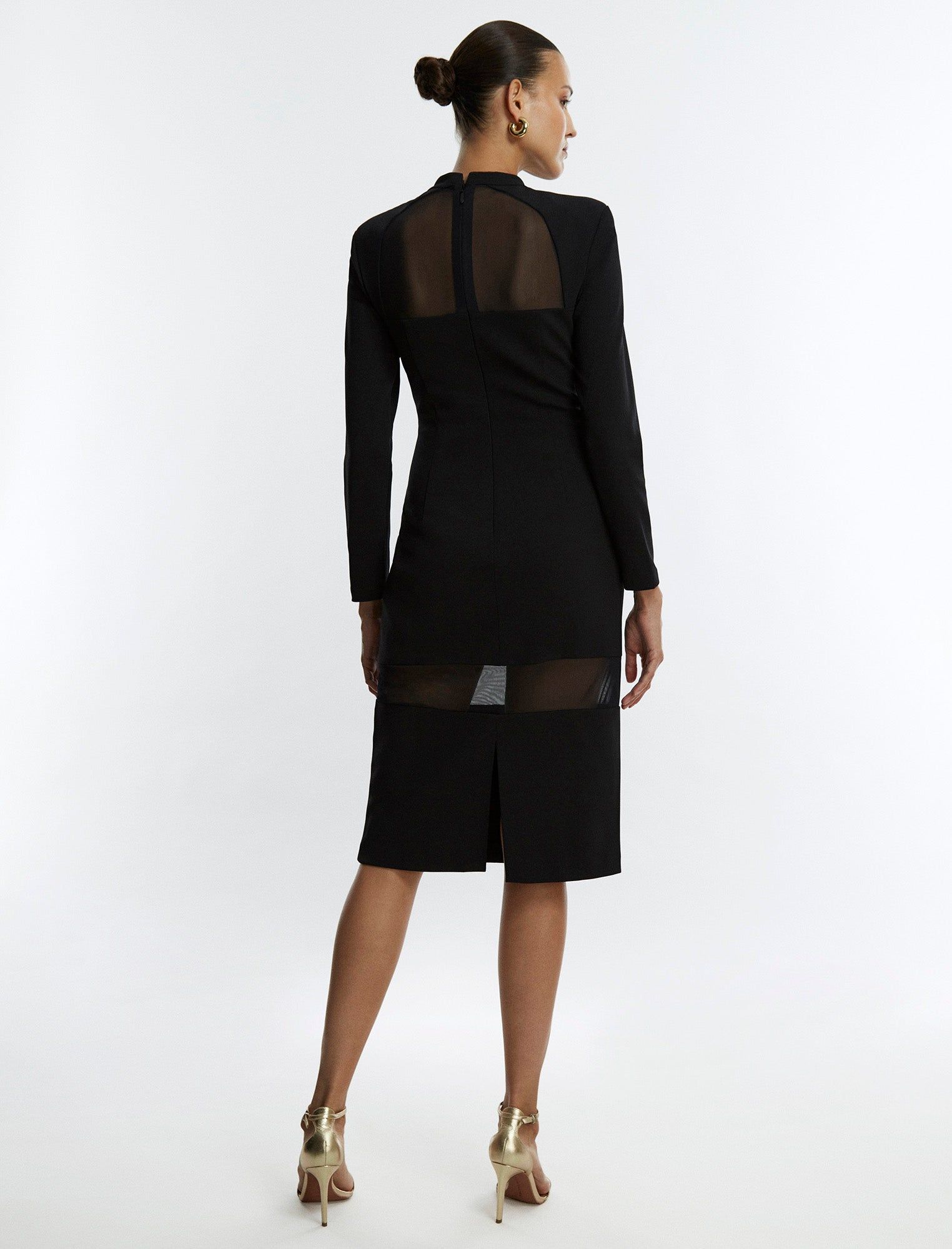 Georgiana Illusion Midi Dress sold by BCBGMaxAzria product image thumbnail 4