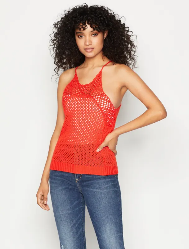 Ellie Crochet Halter Top sold by BCBGMaxAzria