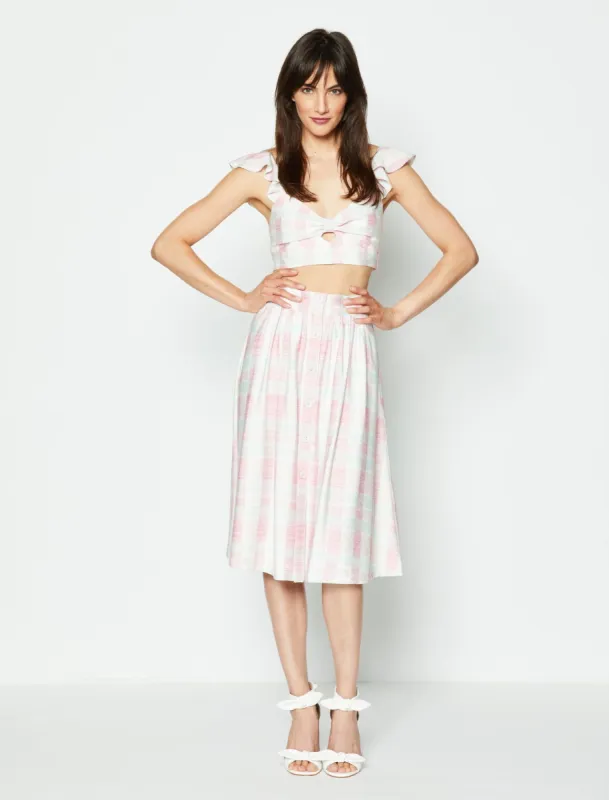 Button-Front Midi Skirt sold by BCBGMaxAzria