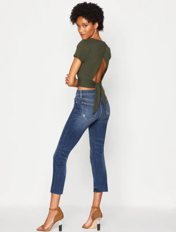 Elsie Tie-Back Crop Top sold by BCBGMaxAzria