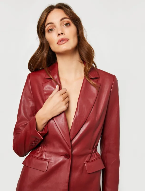 Kerri Faux Leather Blazer sold by BCBGMaxAzria