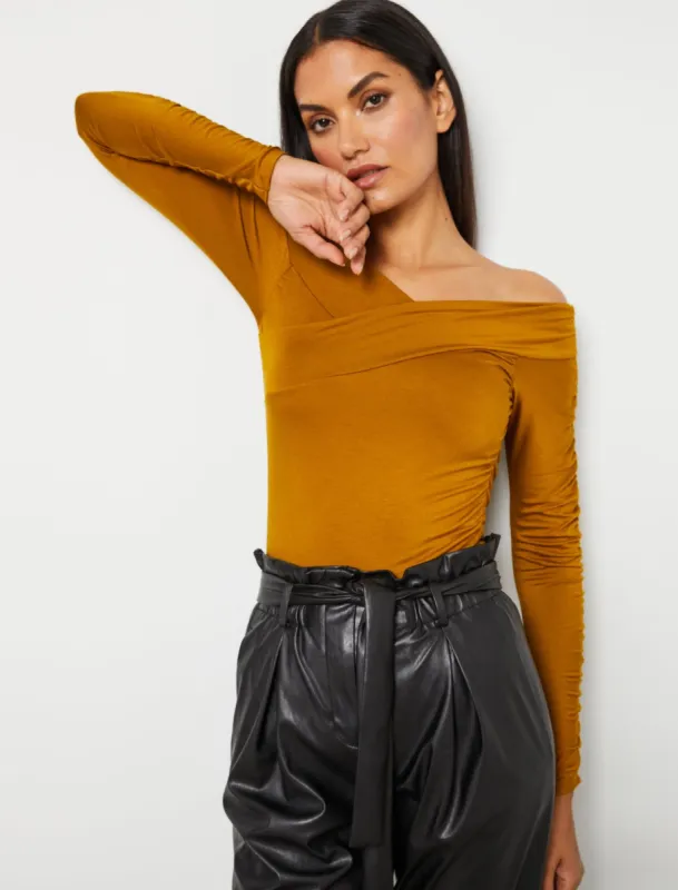 Selma Off-The Shoulder Bodysuit sold by BCBGMaxAzria