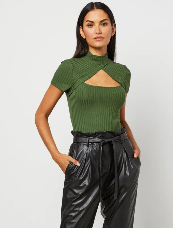Turtleneck Cutout Top sold by BCBGMaxAzria