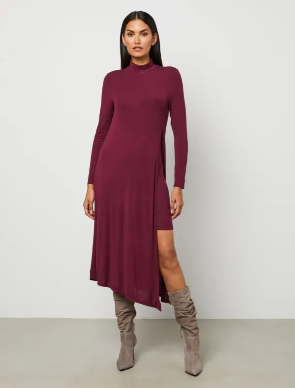Jada Asymmetrical Turtleneck Dress sold by BCBGMaxAzria
