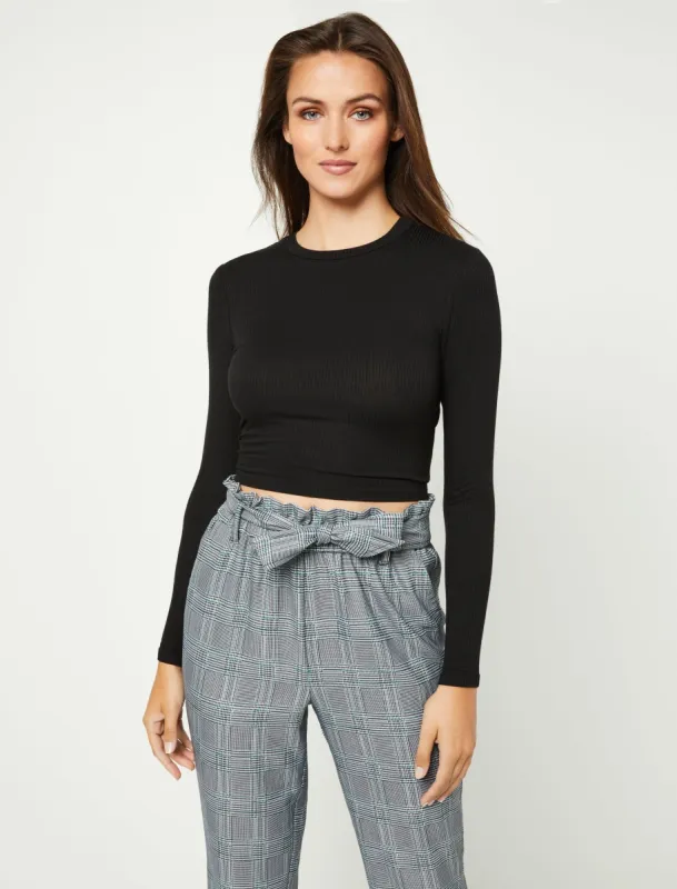 Sam Long Sleeve Ribbed Tee sold by BCBGMaxAzria