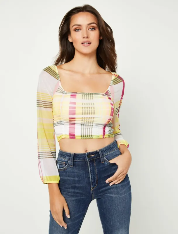 Kate Square Neck Crop Top sold by BCBGMaxAzria