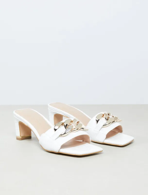 Koola Chain Slide Sandal sold by BCBGMaxAzria