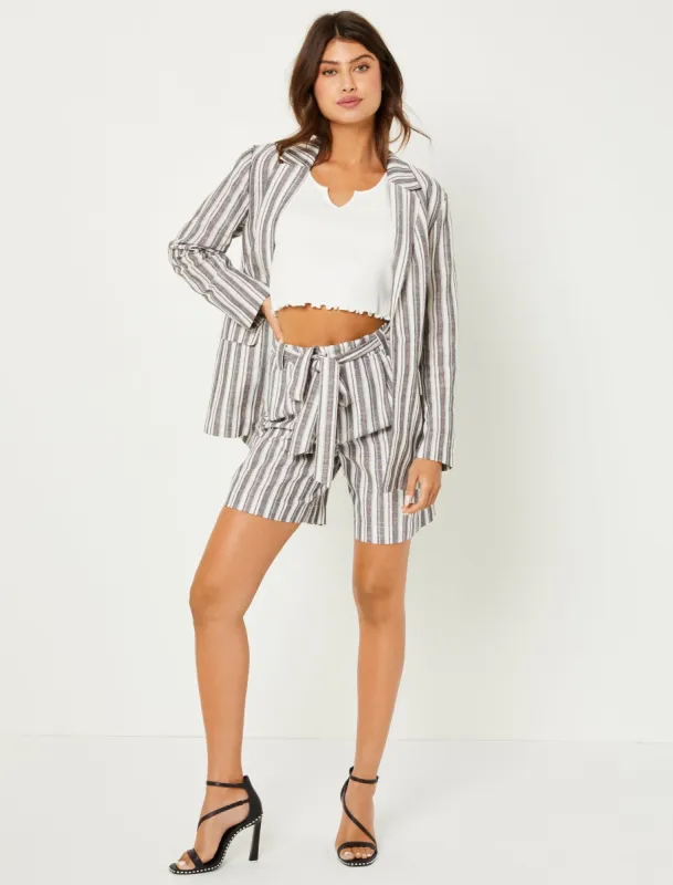 Belted Wide-Leg Long Short sold by BCBGMaxAzria