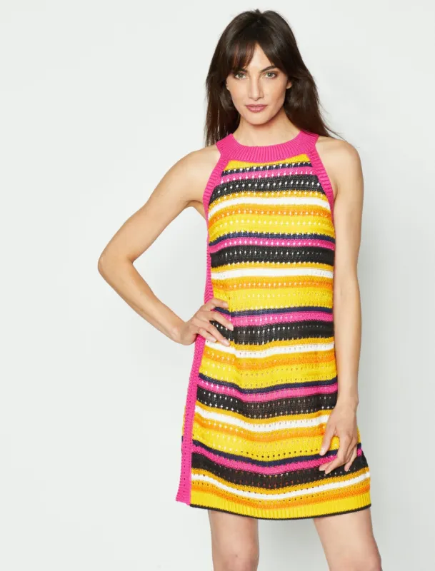 Halter Stripe Shift Dress sold by BCBGMaxAzria
