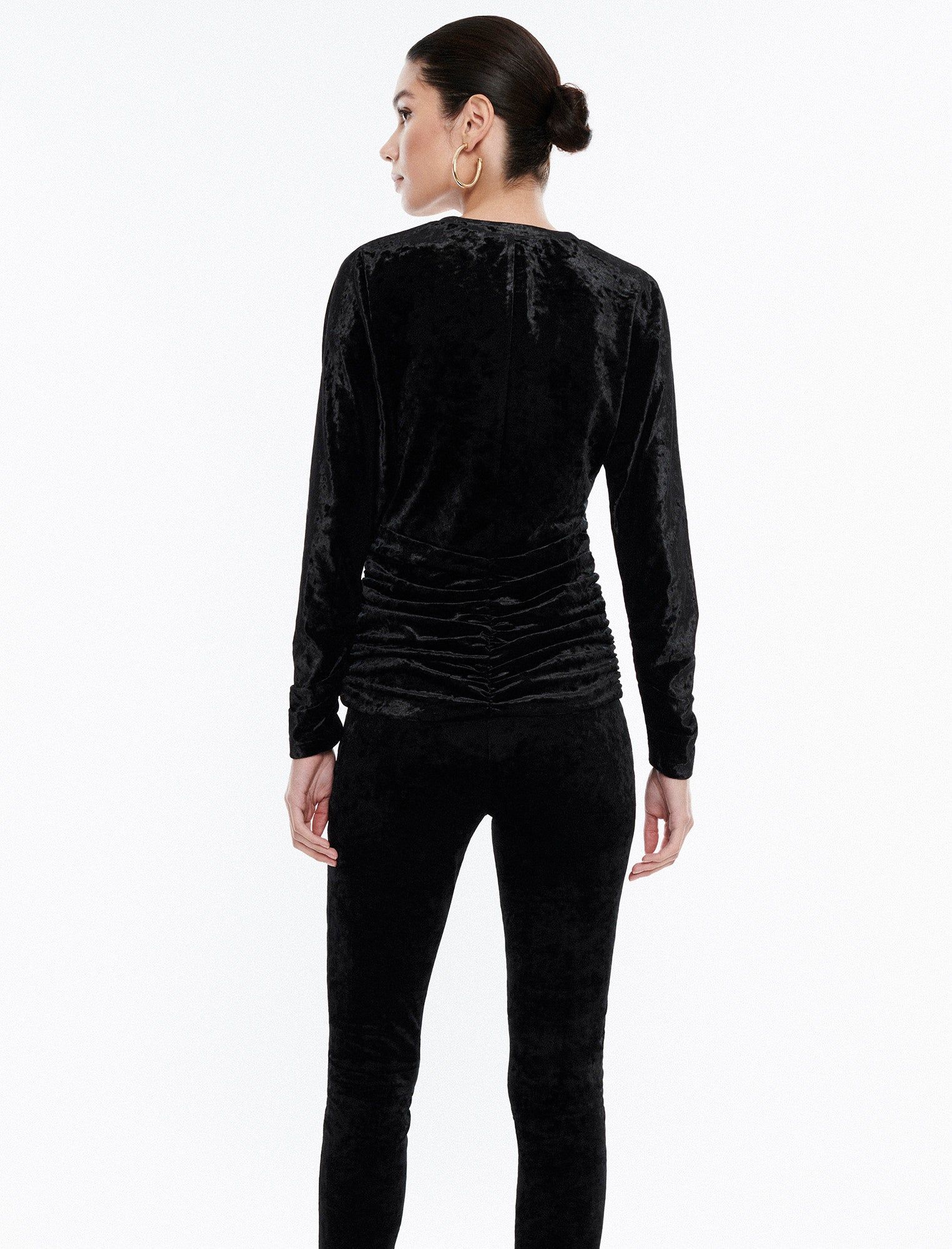 Ruched Plunge Neck Top sold by BCBGMaxAzria product image thumbnail 4