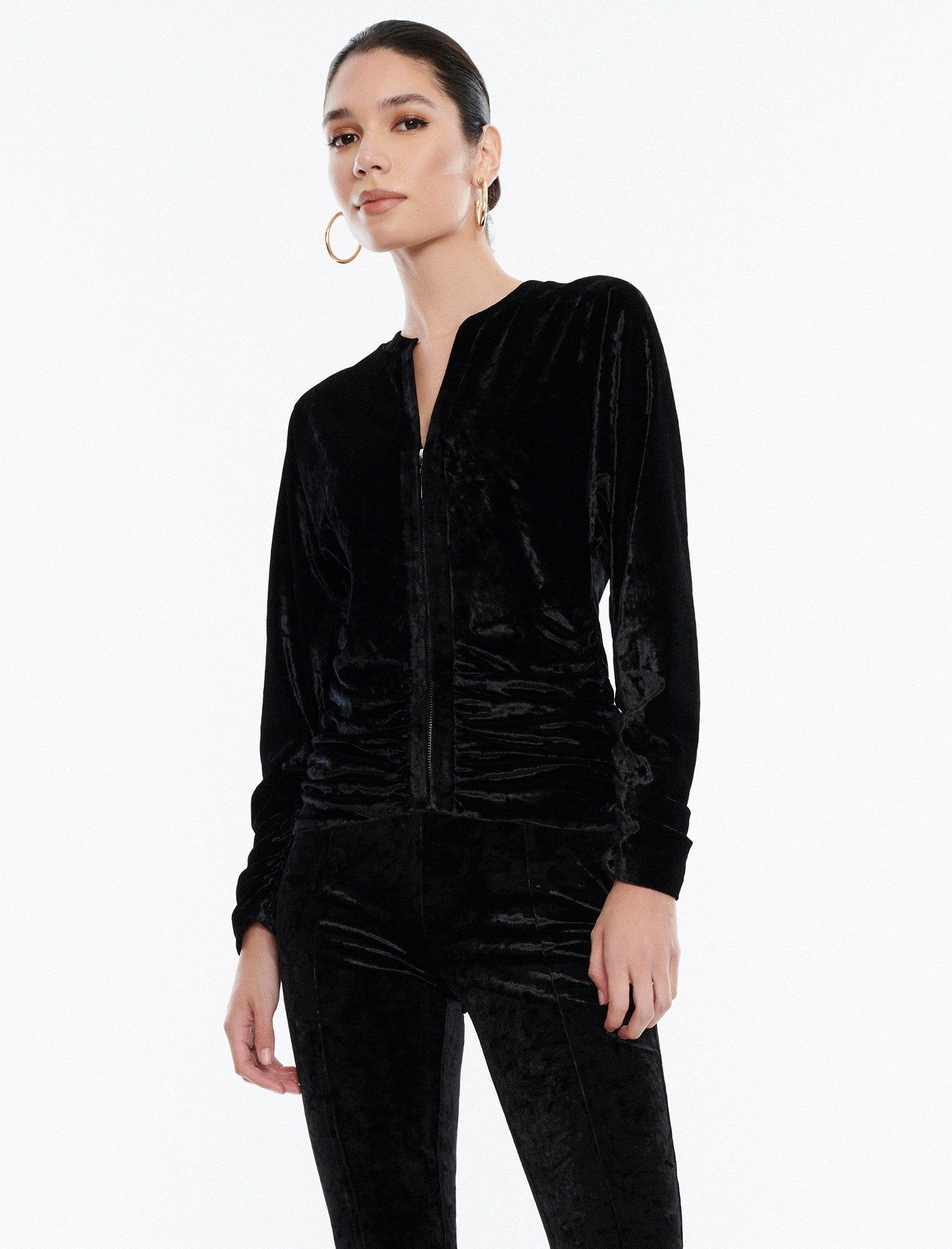 Ruched Plunge Neck Top sold by BCBGMaxAzria product image thumbnail 6