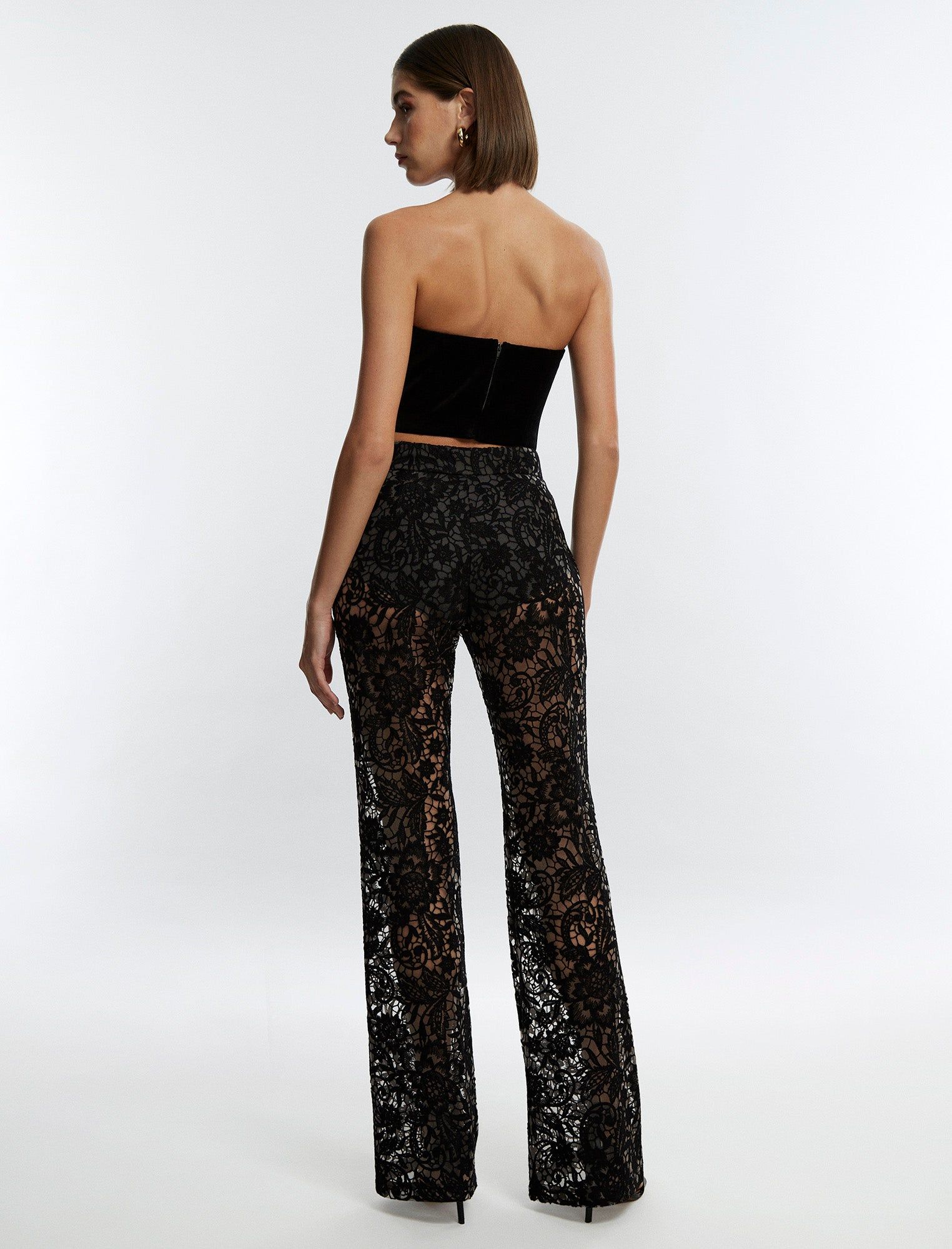 Printed Lace Trouser sold by BCBGMaxAzria product image thumbnail 4