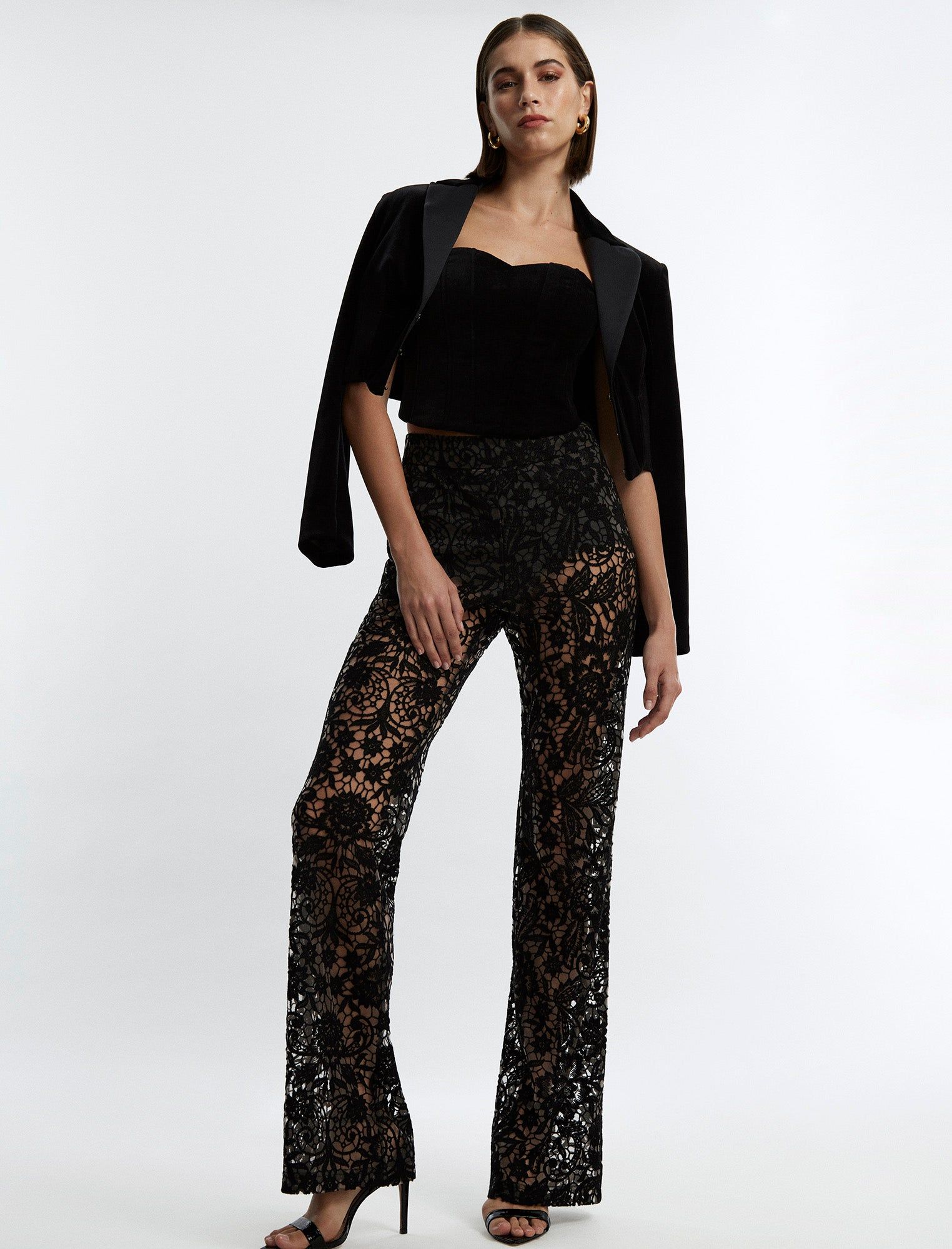 Printed Lace Trouser sold by BCBGMaxAzria product image thumbnail 5