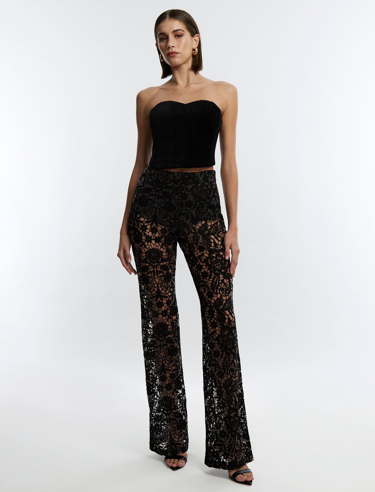 Printed Lace Trouser sold by BCBGMaxAzria product image thumbnail 2