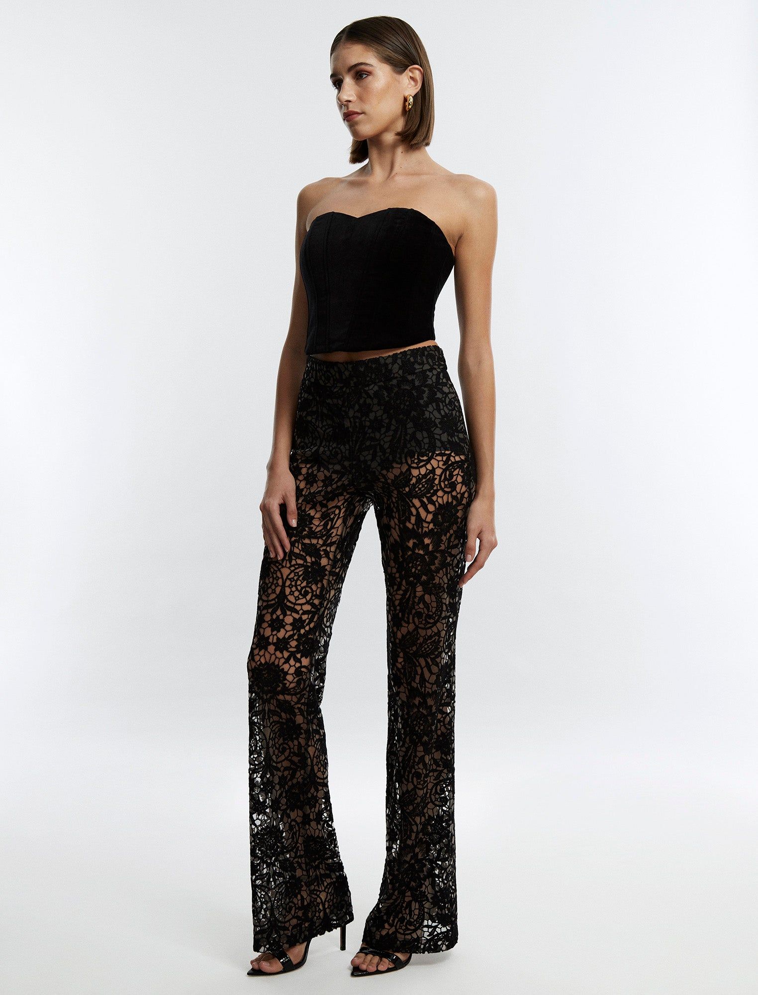 Printed Lace Trouser sold by BCBGMaxAzria product image thumbnail 3