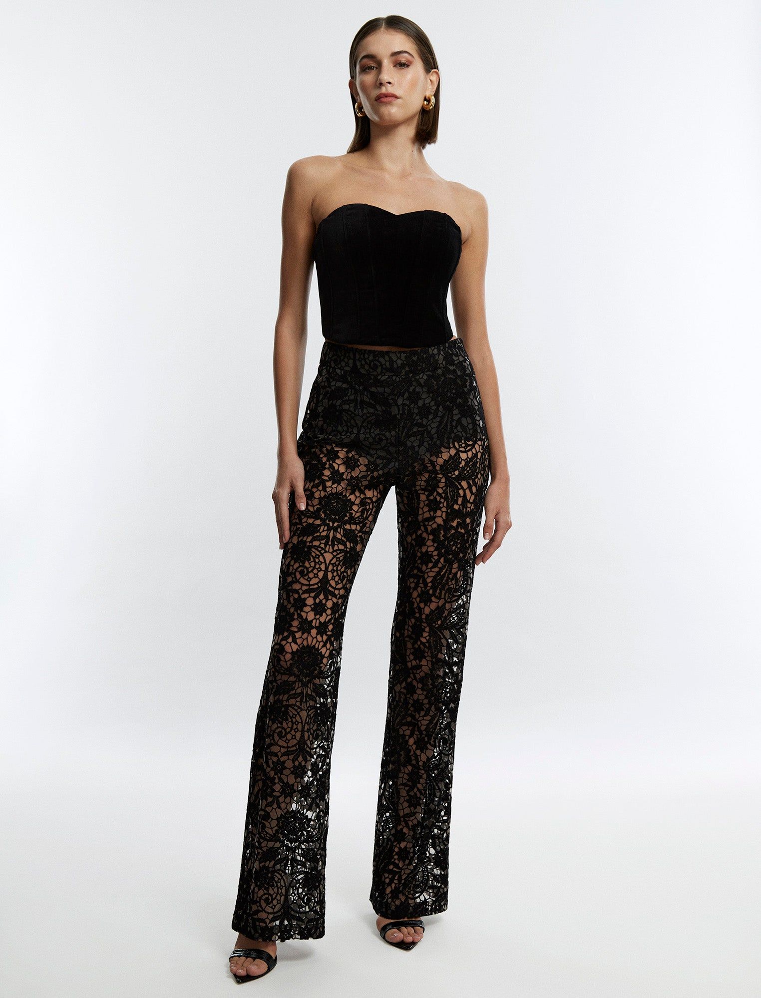 Printed Lace Trouser sold by BCBGMaxAzria