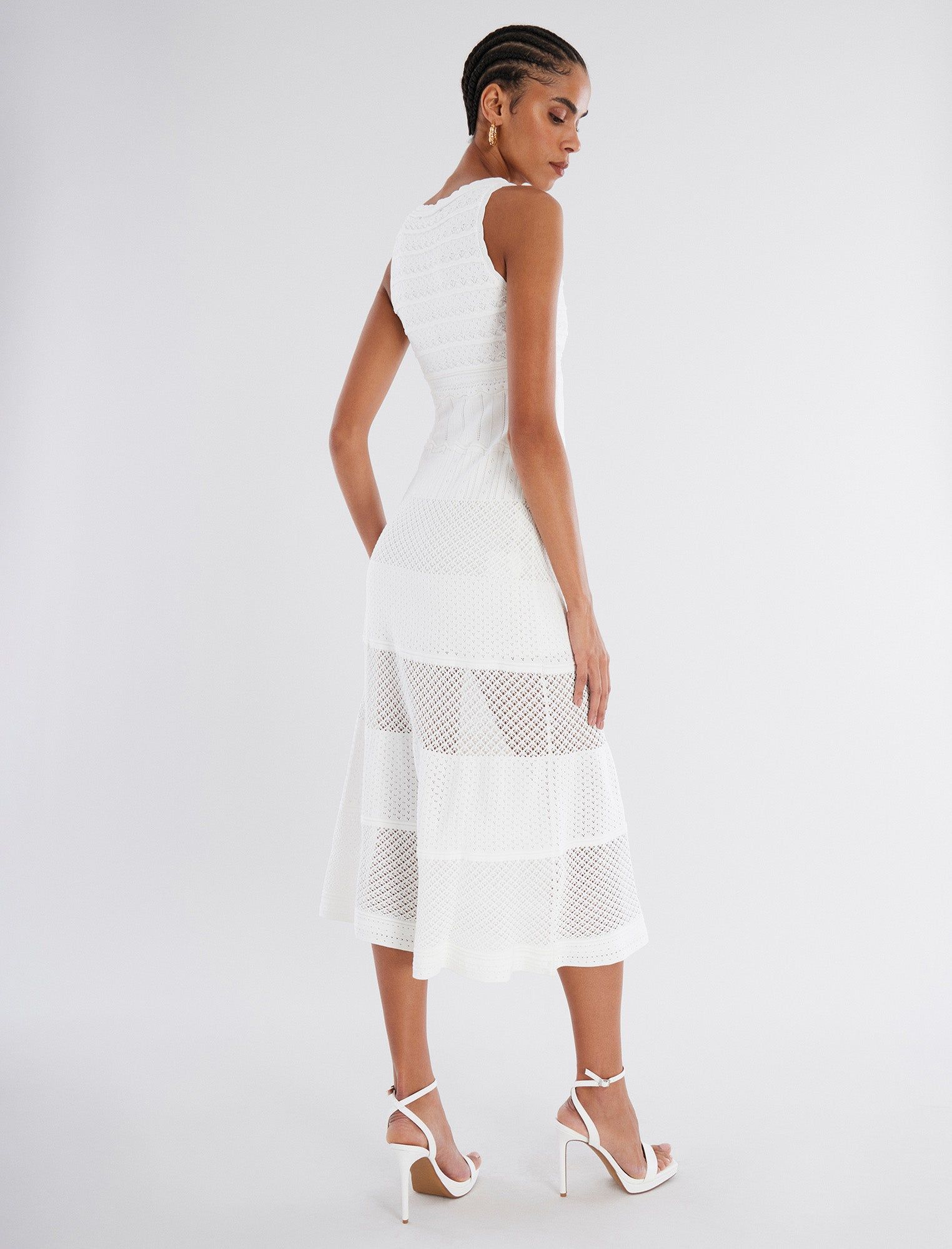 Adrienne V-Neck Fit-And-Flare Dress sold by BCBGMaxAzria product image thumbnail 5