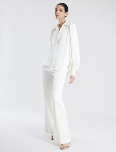 Satin Wide-Leg Trouser sold by BCBGMaxAzria