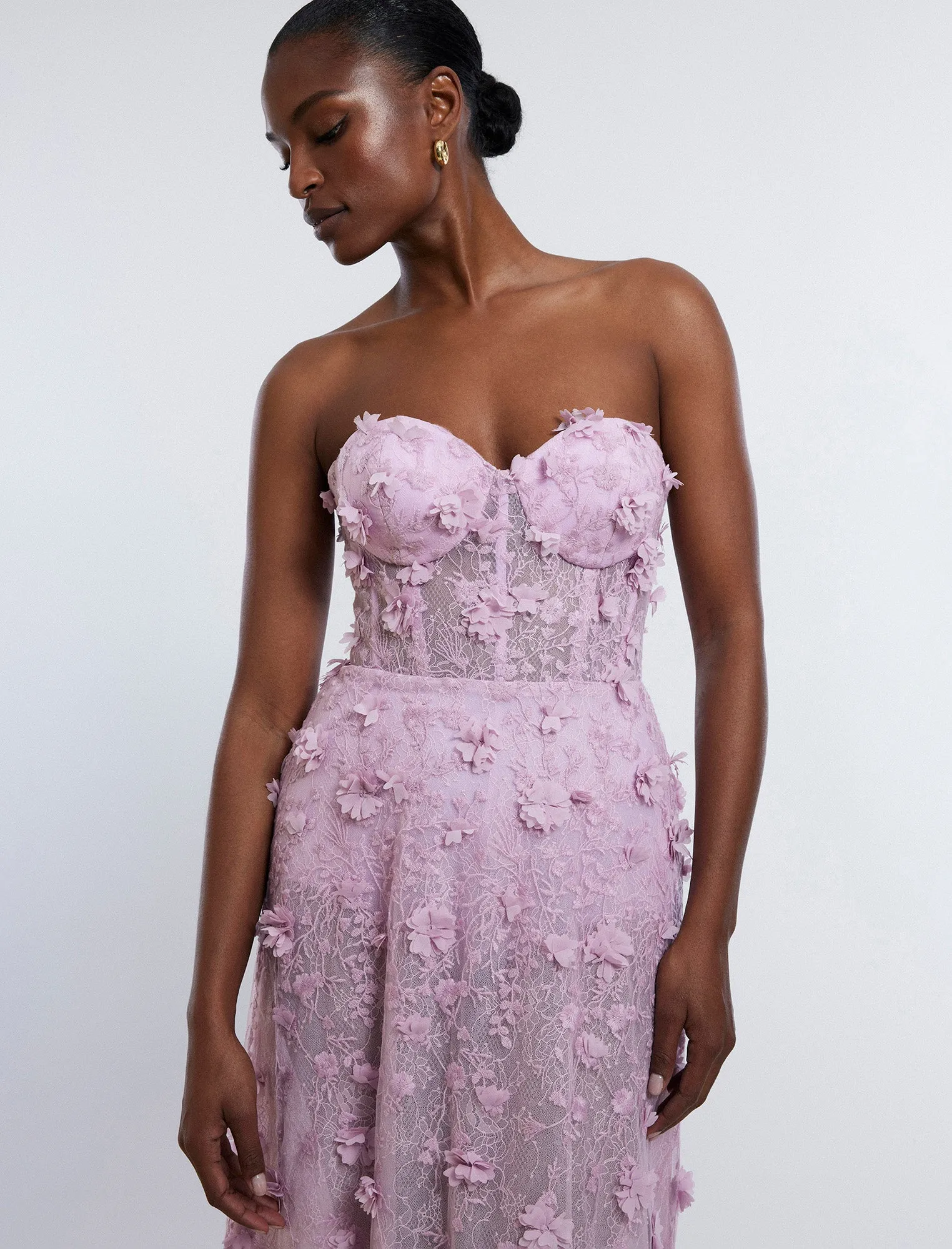 Poppy Strapless Floral Appliqué Gown sold by BCBGMaxAzria product image thumbnail 2