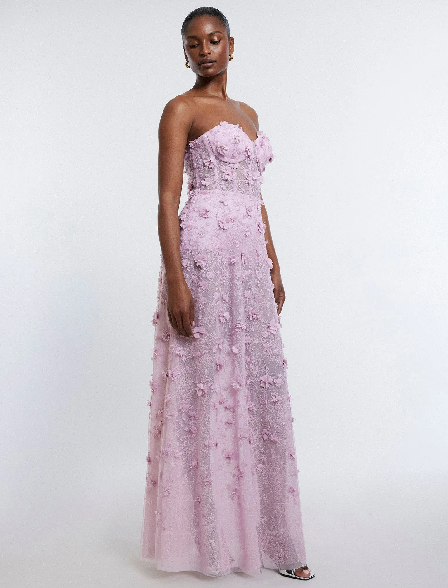 Poppy Strapless Floral Appliqué Gown sold by BCBGMaxAzria product image thumbnail 4