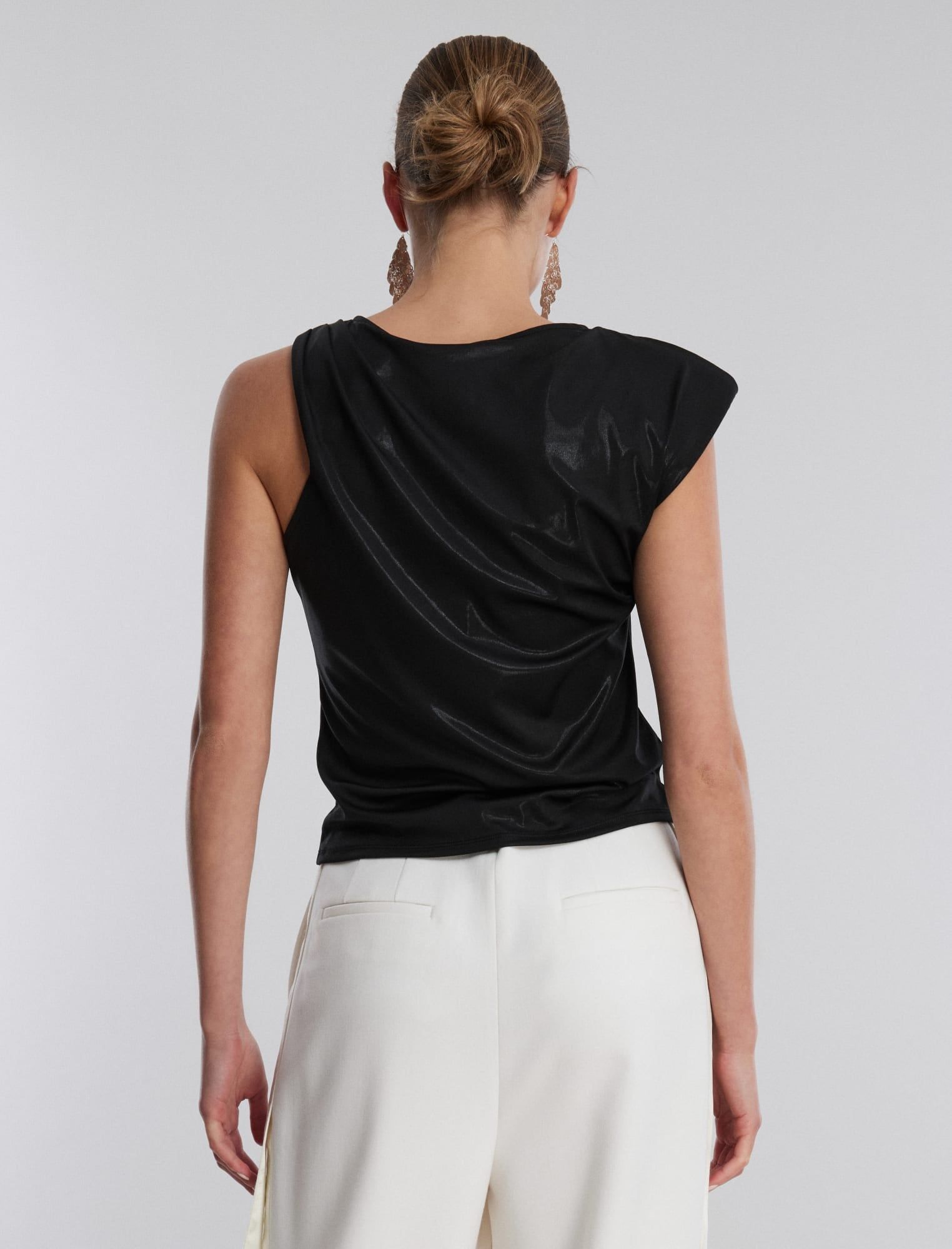 Asymmetrical Cap Sleeve Top sold by BCBGMaxAzria product image thumbnail 4