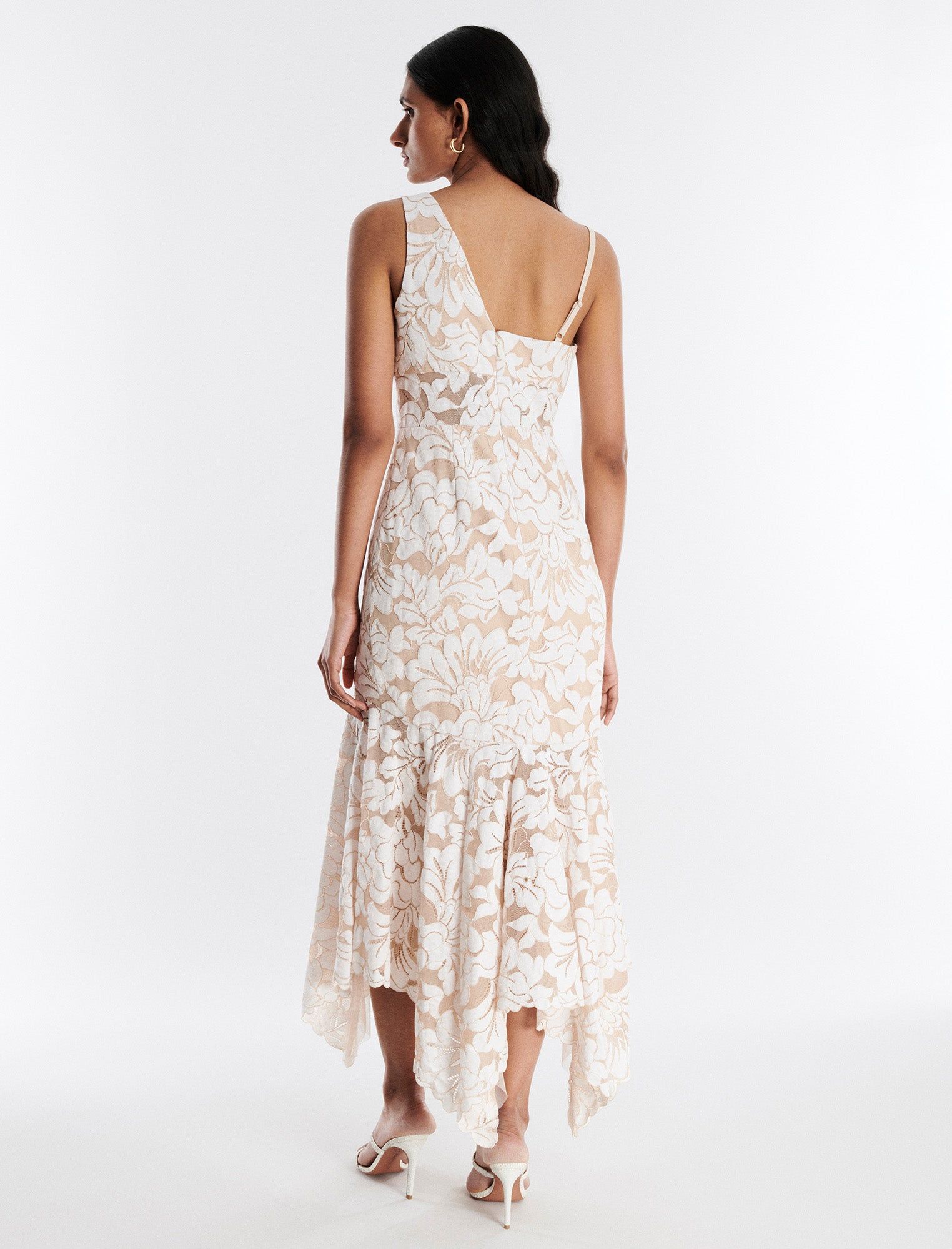 Alabama One Shoulder Lace Ruffle Gown sold by BCBGMaxAzria product image thumbnail 4