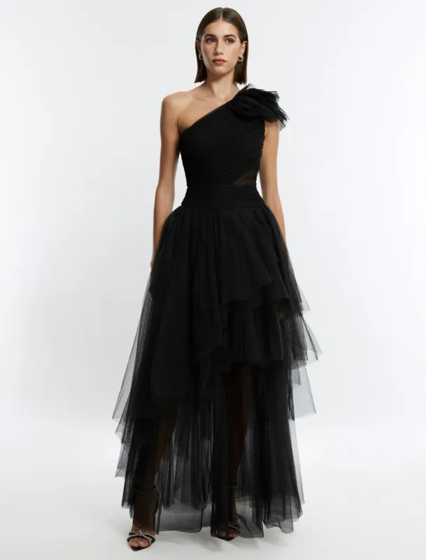 Isobel One Shoulder Tulle Gown sold by BCBGMaxAzria
