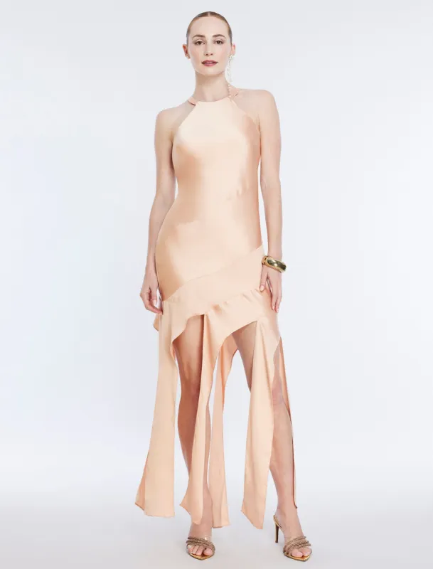 Kalina Cascading Ruffle Dress sold by BCBGMaxAzria