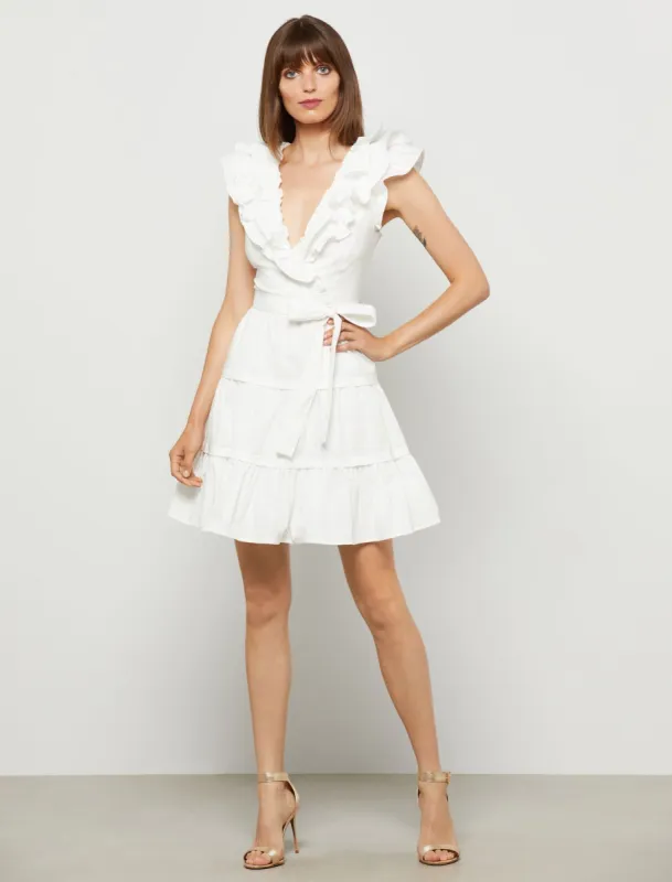 Ruffle Waist-Tie Day Dress sold by BCBGMaxAzria