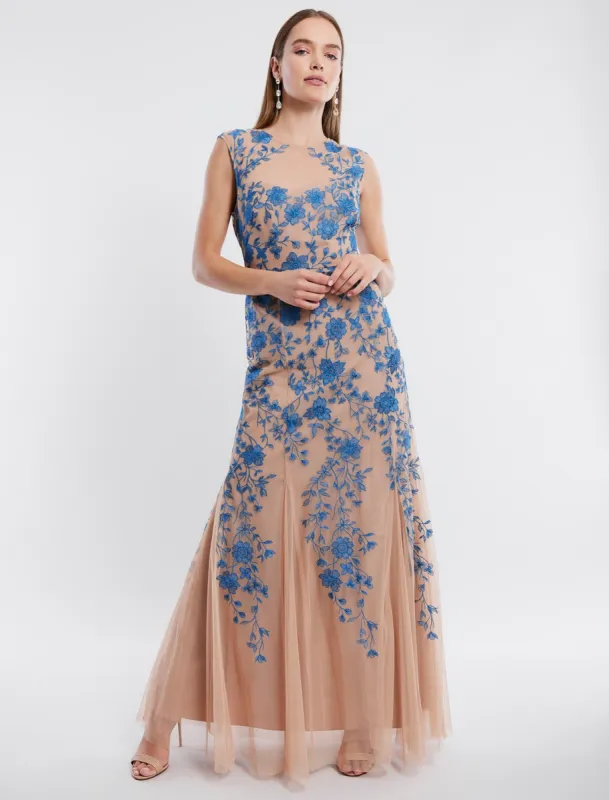 Veronique Sheer Lace Evening Gown sold by BCBGMaxAzria