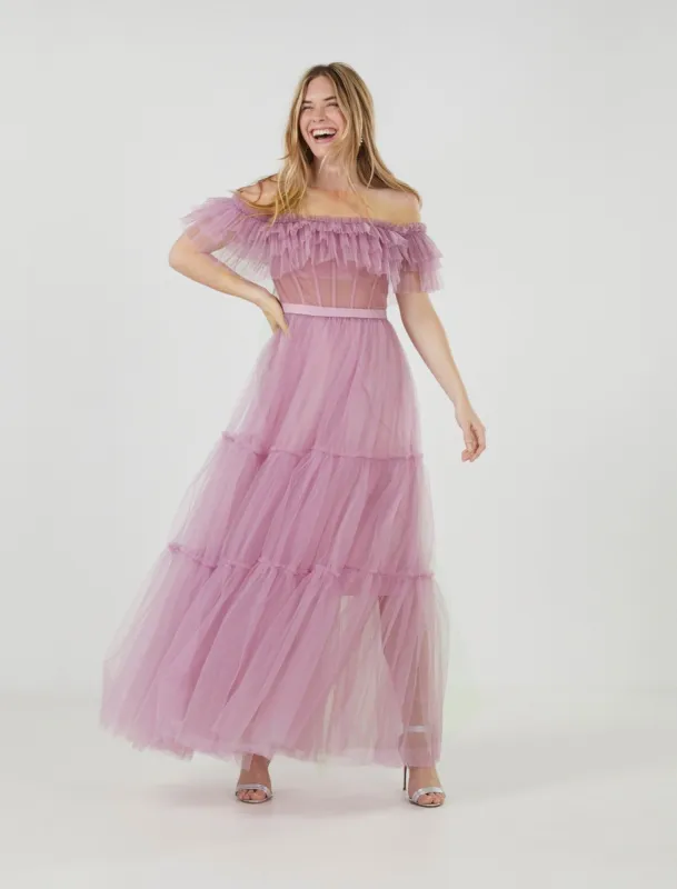 Charmante Off-the-Shoulder Gown sold by BCBGMaxAzria