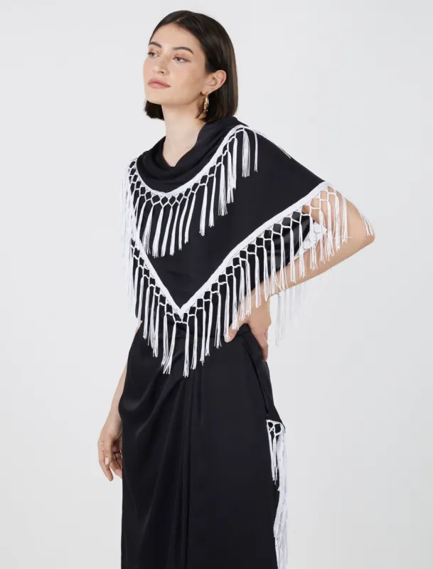 Angelo Draped Fringe Top sold by BCBGMaxAzria