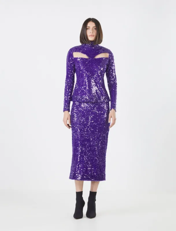 Elna Sequin Skirt sold by BCBGMaxAzria