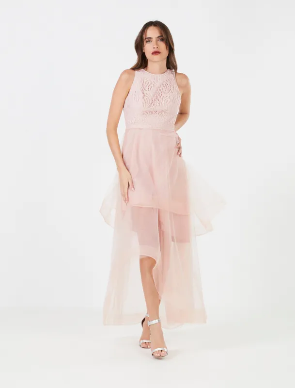 Azari Halter Lace Evening Gown sold by BCBGMaxAzria