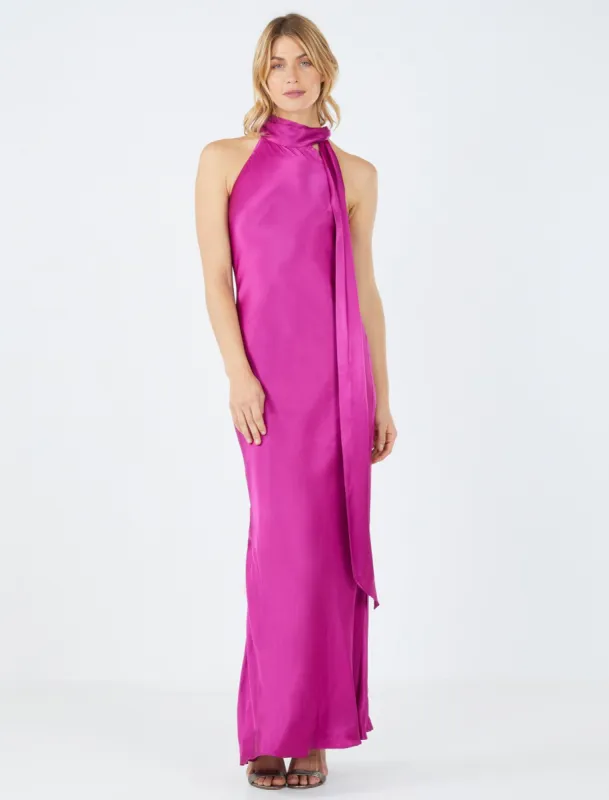 Lisette Satin Evening Dress sold by BCBGMaxAzria
