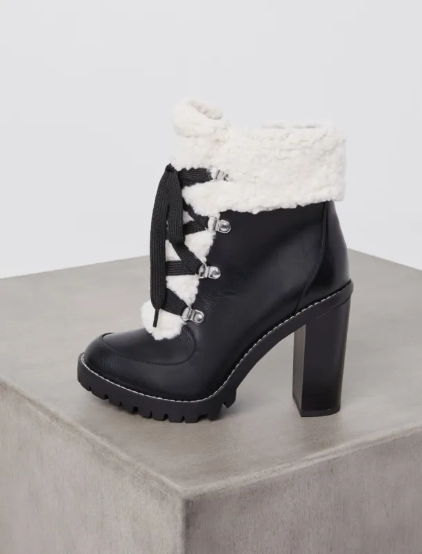 Palli Faux Shearling Lace-Up Bootie sold by BCBGMaxAzria