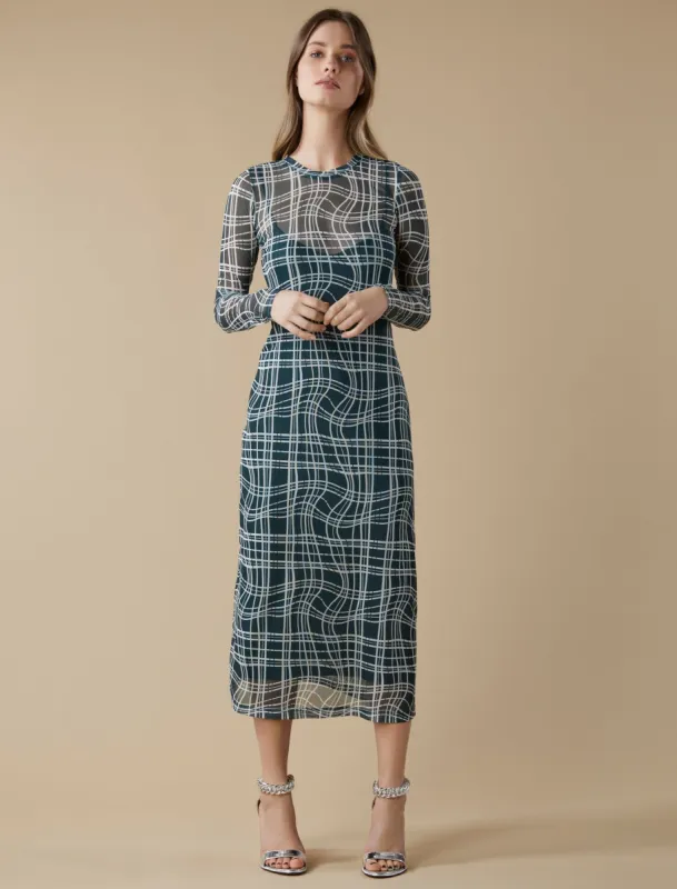 Janice Plaid Midi Dress sold by BCBGMaxAzria