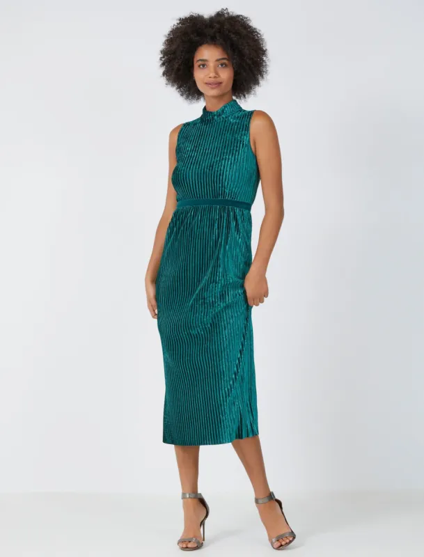 Benny Pleated Velvet Dress sold by BCBGMaxAzria