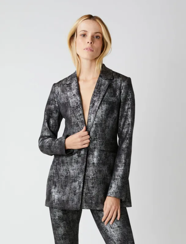 Keily Metallic Foil Structured Blazer sold by BCBGMaxAzria