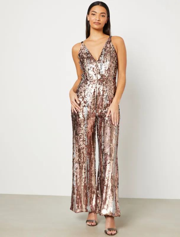 Starling Sequin Jumpsuit sold by BCBGMaxAzria