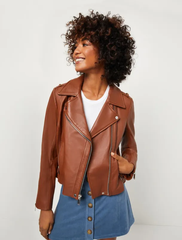 Leather Moto Jacket sold by BCBGMaxAzria