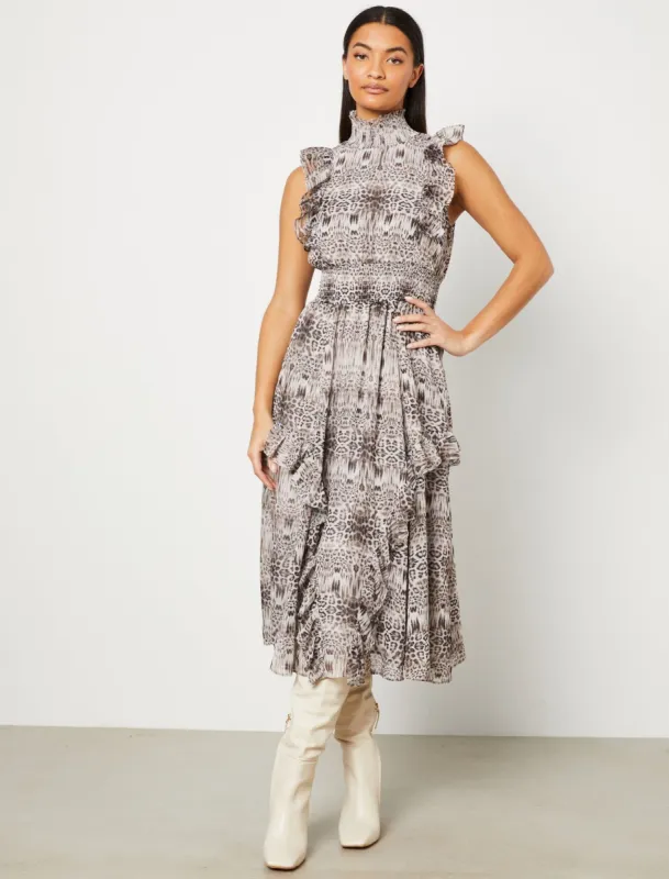 Rori Ruffle Dress sold by BCBGMaxAzria