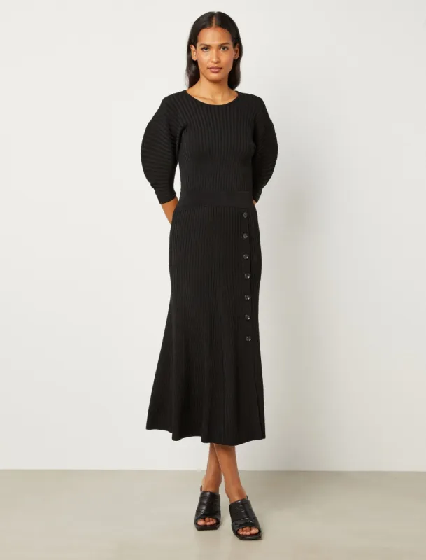 Jade Ribbed Midi Skirt sold by BCBGMaxAzria