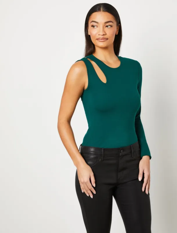 One Sleeve Cutout Top sold by BCBGMaxAzria