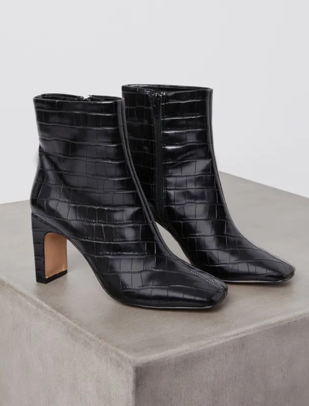 Ransi Block Heel Embossed Bootie sold by BCBGMaxAzria